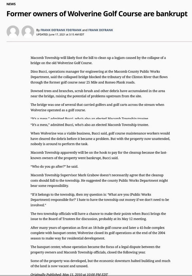 Wolverine Golf Club - June 2021 Article (newer photo)